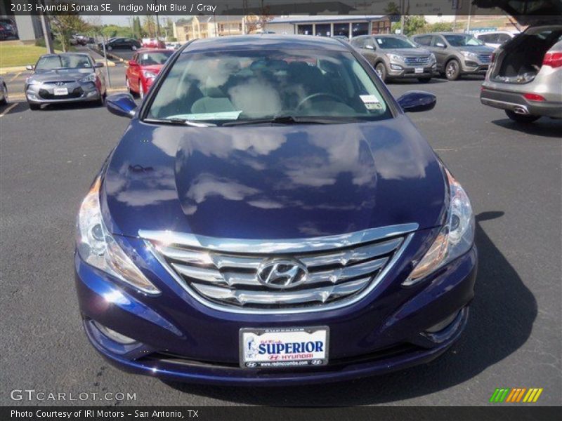 Indigo Night Blue / Gray 2013 Hyundai Sonata SE