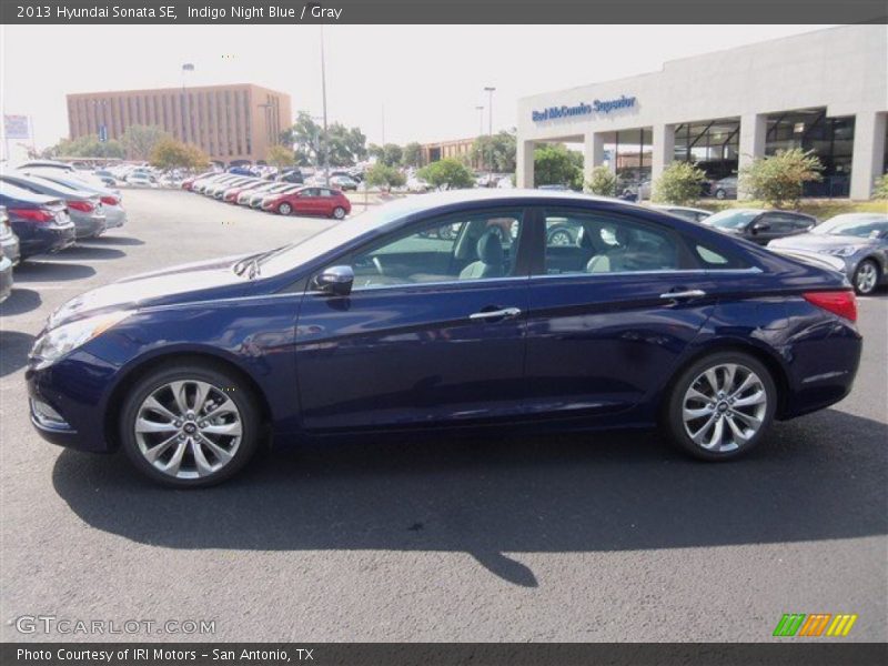 Indigo Night Blue / Gray 2013 Hyundai Sonata SE