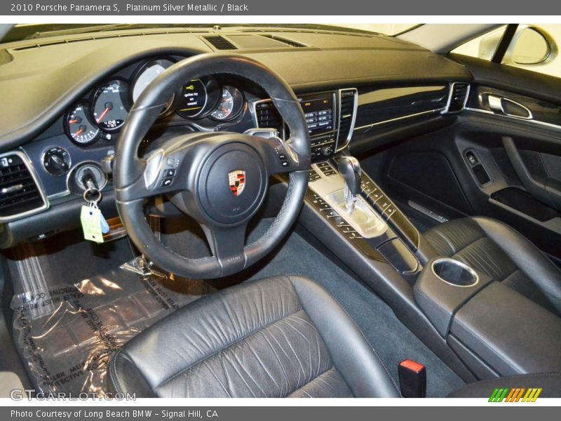 Platinum Silver Metallic / Black 2010 Porsche Panamera S