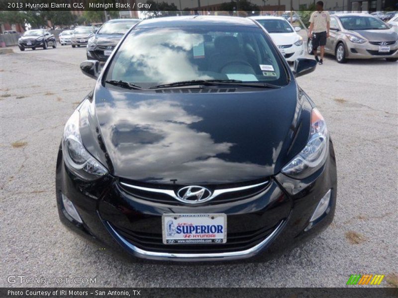 Midnight Black / Gray 2013 Hyundai Elantra GLS