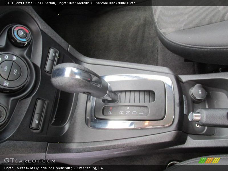 Ingot Silver Metallic / Charcoal Black/Blue Cloth 2011 Ford Fiesta SE SFE Sedan