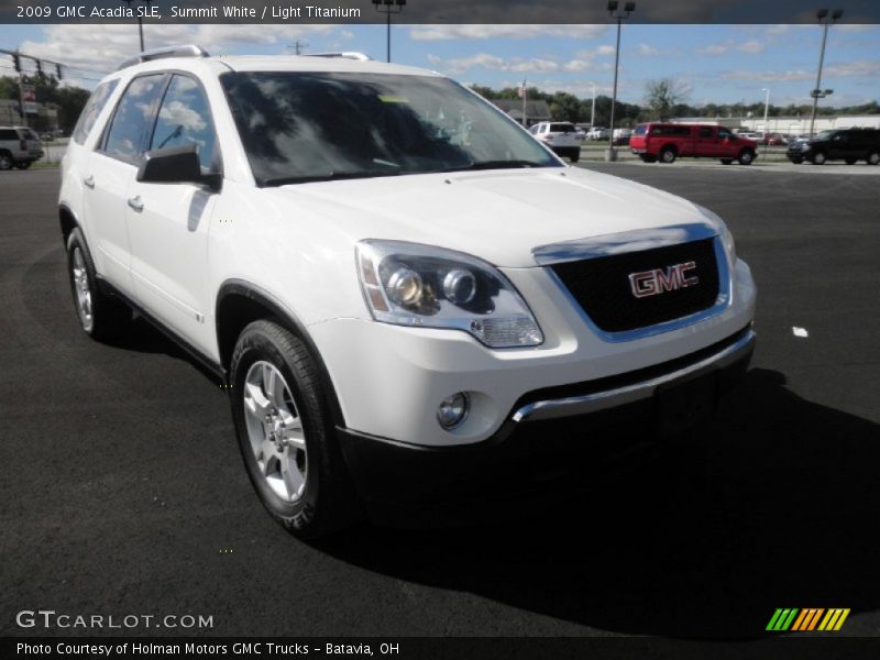 Summit White / Light Titanium 2009 GMC Acadia SLE