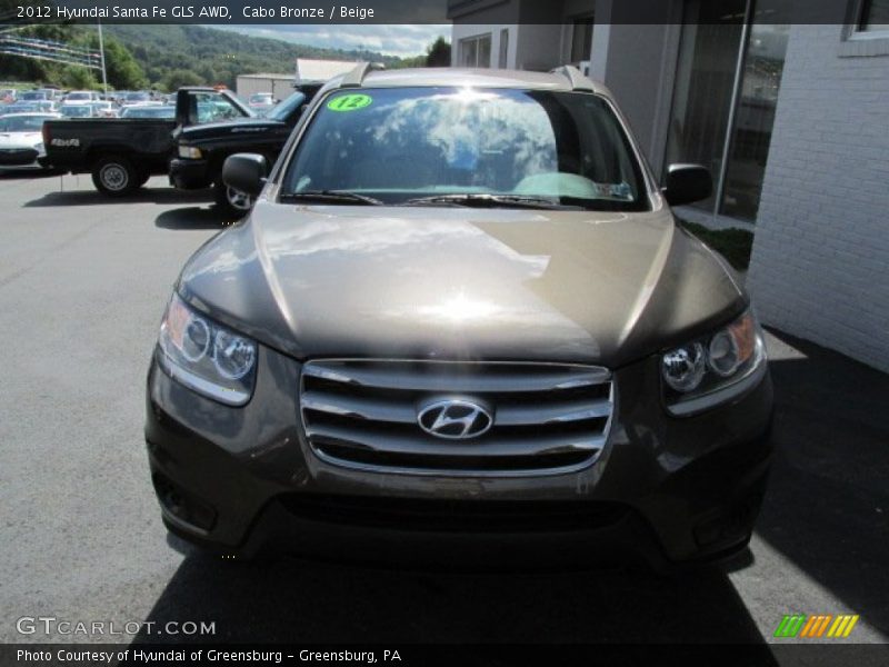 Cabo Bronze / Beige 2012 Hyundai Santa Fe GLS AWD