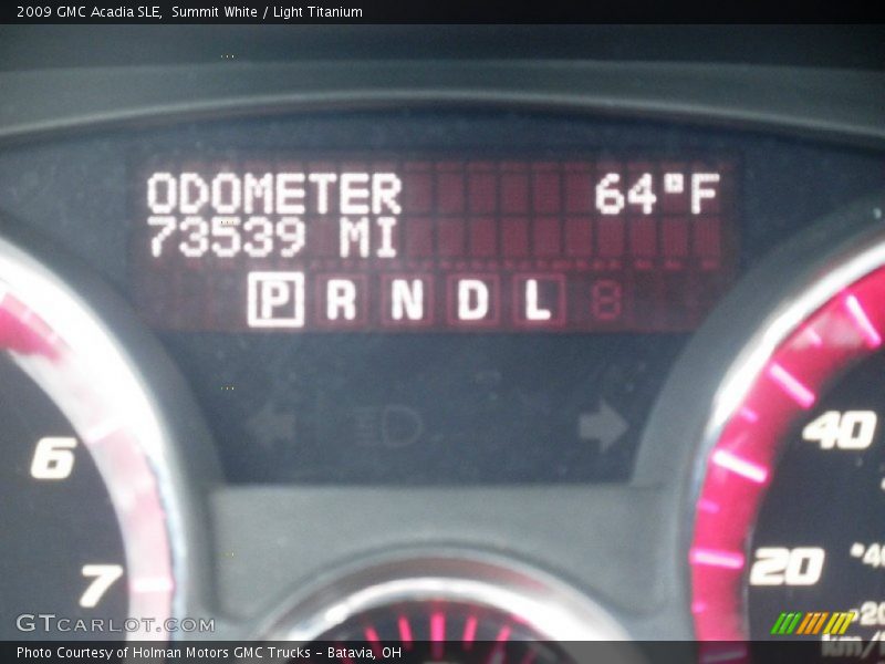 Summit White / Light Titanium 2009 GMC Acadia SLE