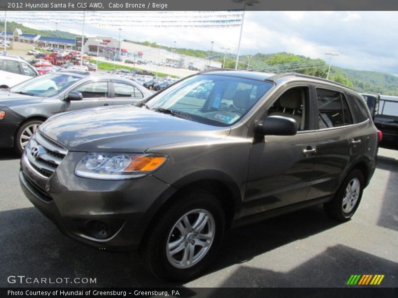 Cabo Bronze / Beige 2012 Hyundai Santa Fe GLS AWD