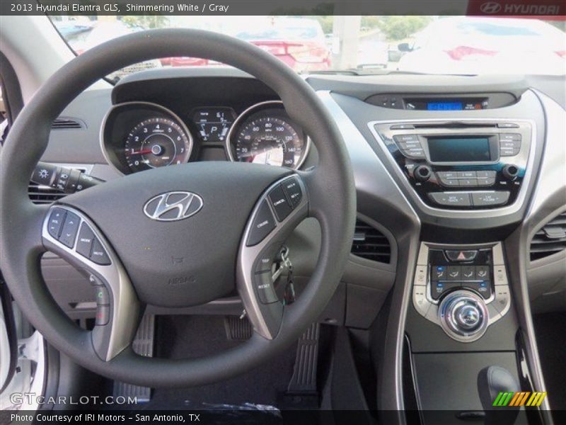 Shimmering White / Gray 2013 Hyundai Elantra GLS
