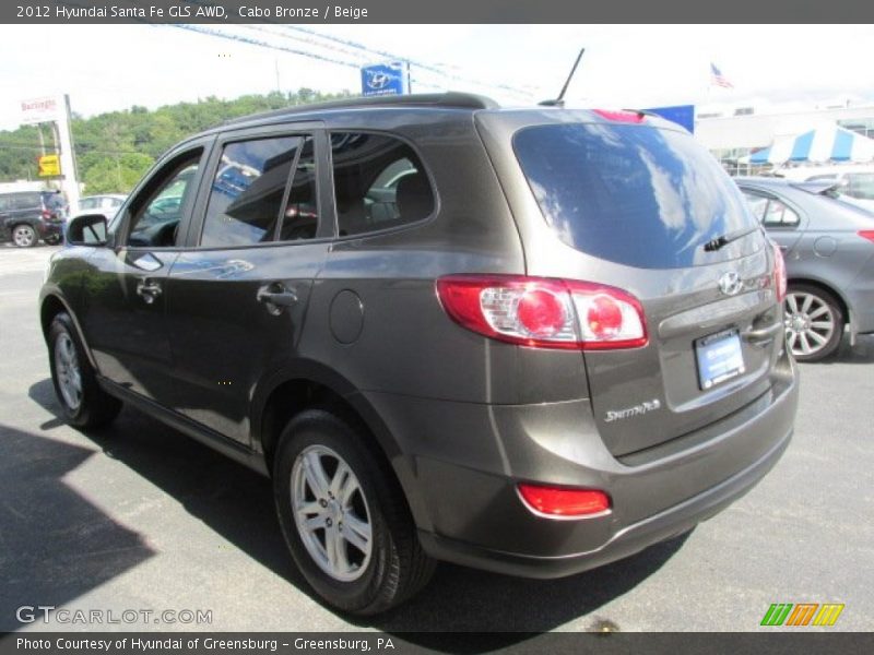 Cabo Bronze / Beige 2012 Hyundai Santa Fe GLS AWD
