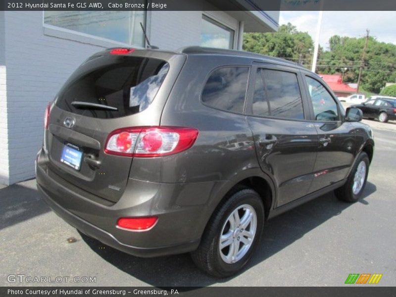 Cabo Bronze / Beige 2012 Hyundai Santa Fe GLS AWD