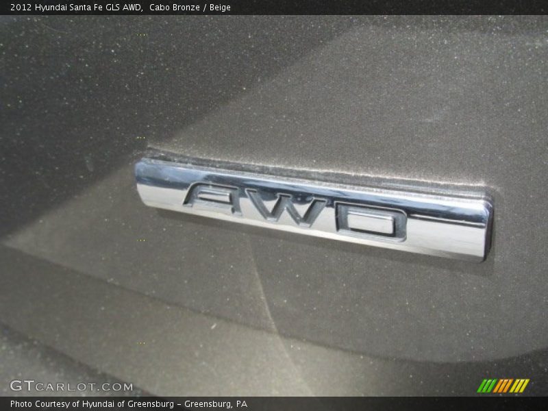 Cabo Bronze / Beige 2012 Hyundai Santa Fe GLS AWD