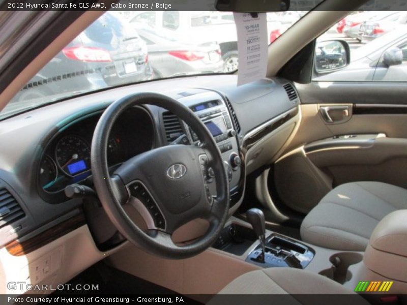 Cabo Bronze / Beige 2012 Hyundai Santa Fe GLS AWD