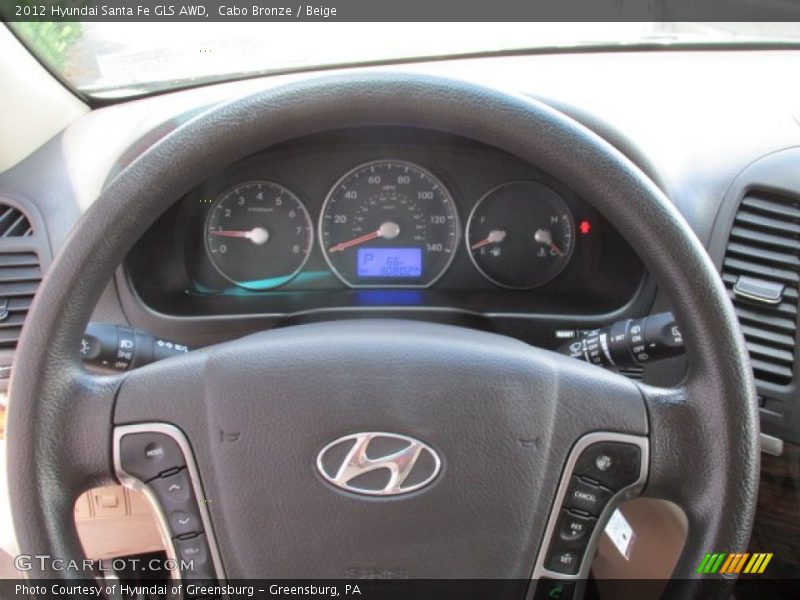 Cabo Bronze / Beige 2012 Hyundai Santa Fe GLS AWD