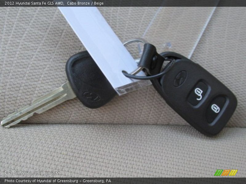 Cabo Bronze / Beige 2012 Hyundai Santa Fe GLS AWD