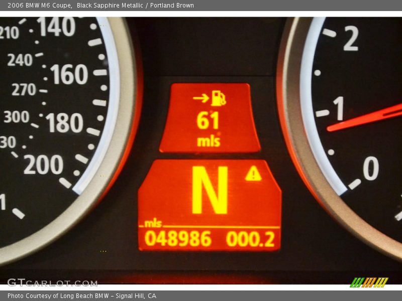 Black Sapphire Metallic / Portland Brown 2006 BMW M6 Coupe