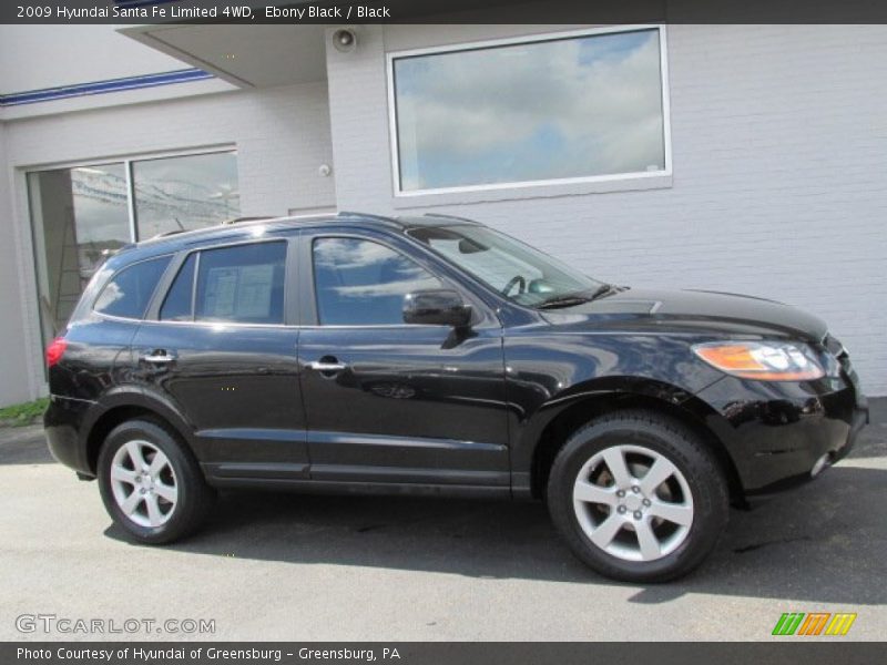 Ebony Black / Black 2009 Hyundai Santa Fe Limited 4WD