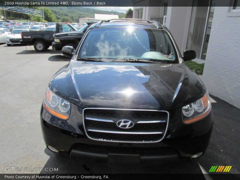 Ebony Black / Black 2009 Hyundai Santa Fe Limited 4WD