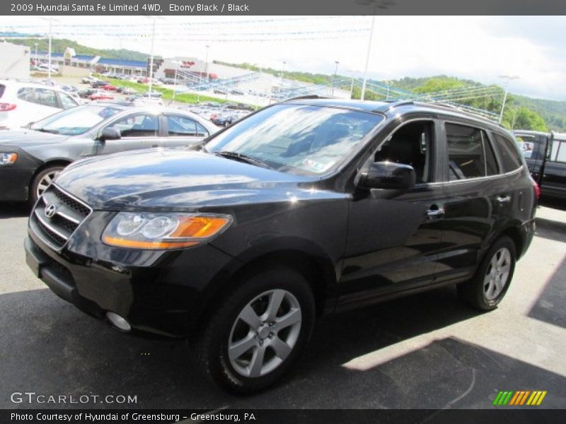 Ebony Black / Black 2009 Hyundai Santa Fe Limited 4WD