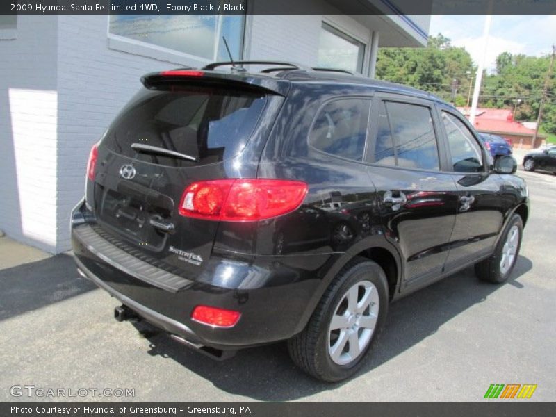 Ebony Black / Black 2009 Hyundai Santa Fe Limited 4WD