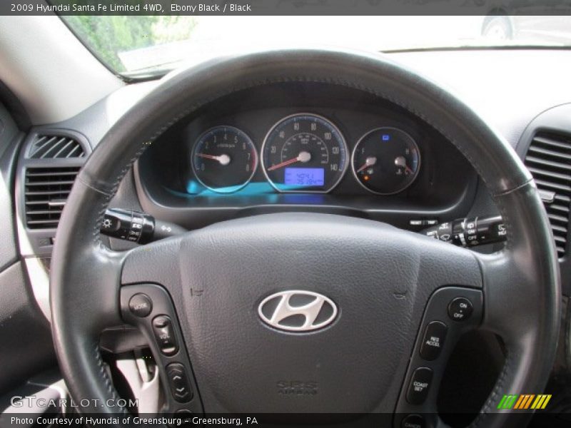 Ebony Black / Black 2009 Hyundai Santa Fe Limited 4WD