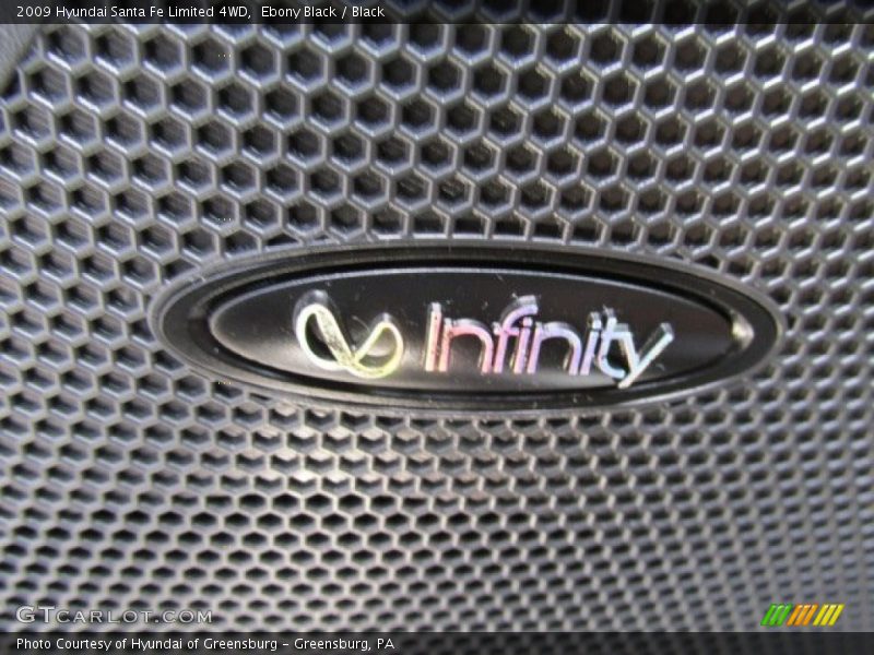 Ebony Black / Black 2009 Hyundai Santa Fe Limited 4WD