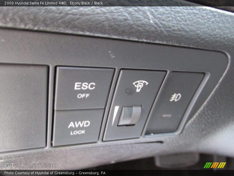 Ebony Black / Black 2009 Hyundai Santa Fe Limited 4WD