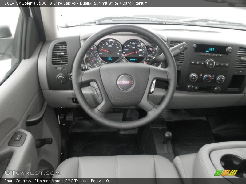 Summit White / Dark Titanium 2014 GMC Sierra 3500HD Crew Cab 4x4 Dually