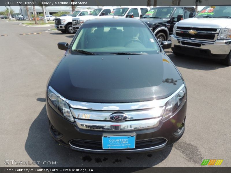Black / Medium Light Stone 2012 Ford Fusion SE