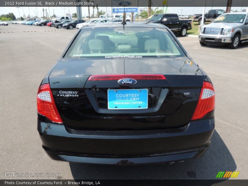 Black / Medium Light Stone 2012 Ford Fusion SE