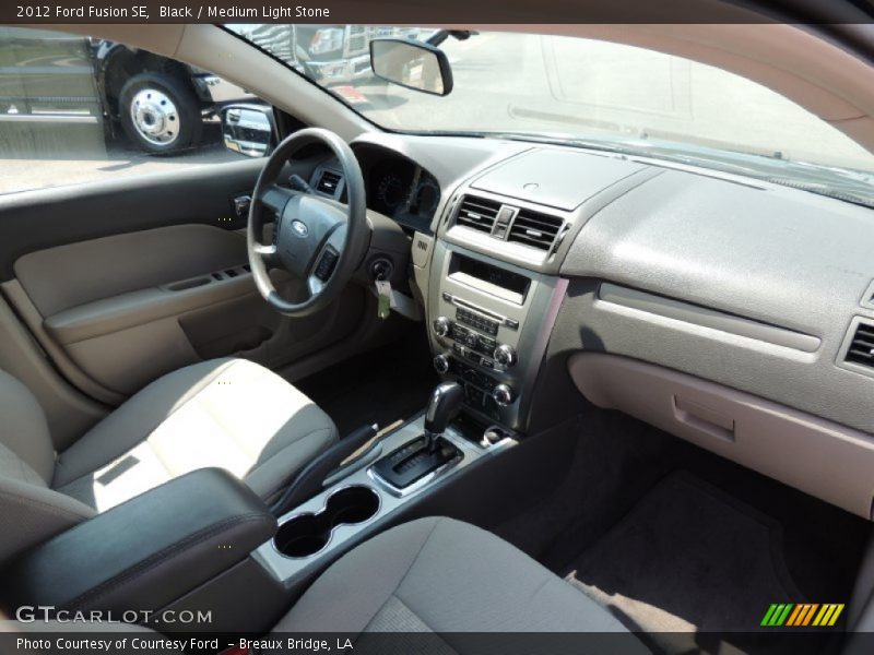 Black / Medium Light Stone 2012 Ford Fusion SE