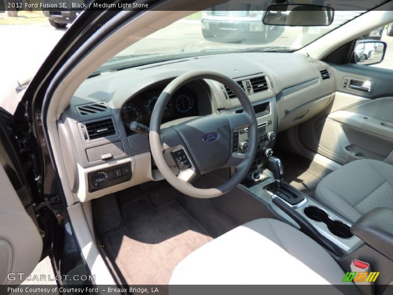 Black / Medium Light Stone 2012 Ford Fusion SE