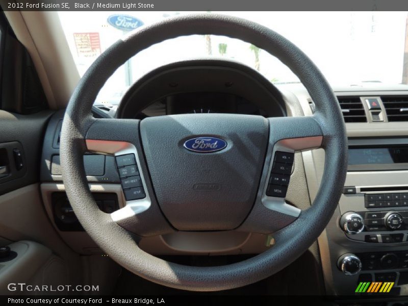 Black / Medium Light Stone 2012 Ford Fusion SE