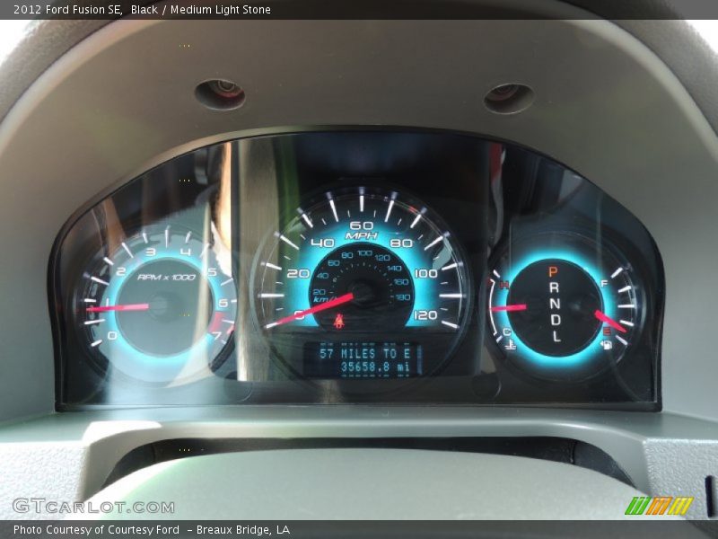 Black / Medium Light Stone 2012 Ford Fusion SE