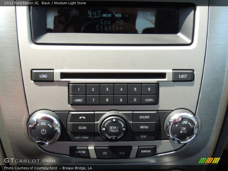 Black / Medium Light Stone 2012 Ford Fusion SE