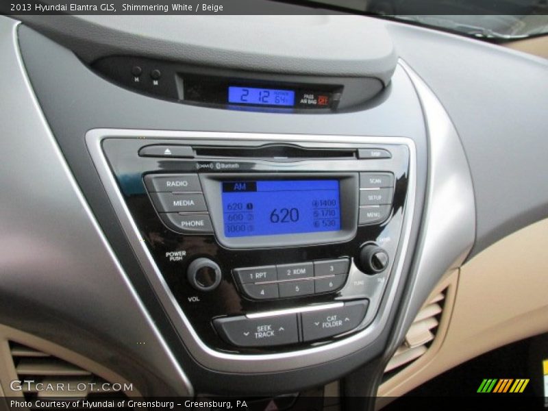 Shimmering White / Beige 2013 Hyundai Elantra GLS