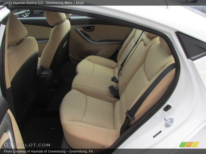 Shimmering White / Beige 2013 Hyundai Elantra GLS