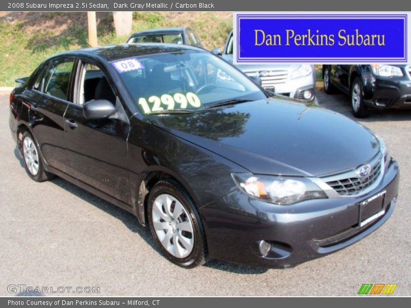 Dark Gray Metallic / Carbon Black 2008 Subaru Impreza 2.5i Sedan