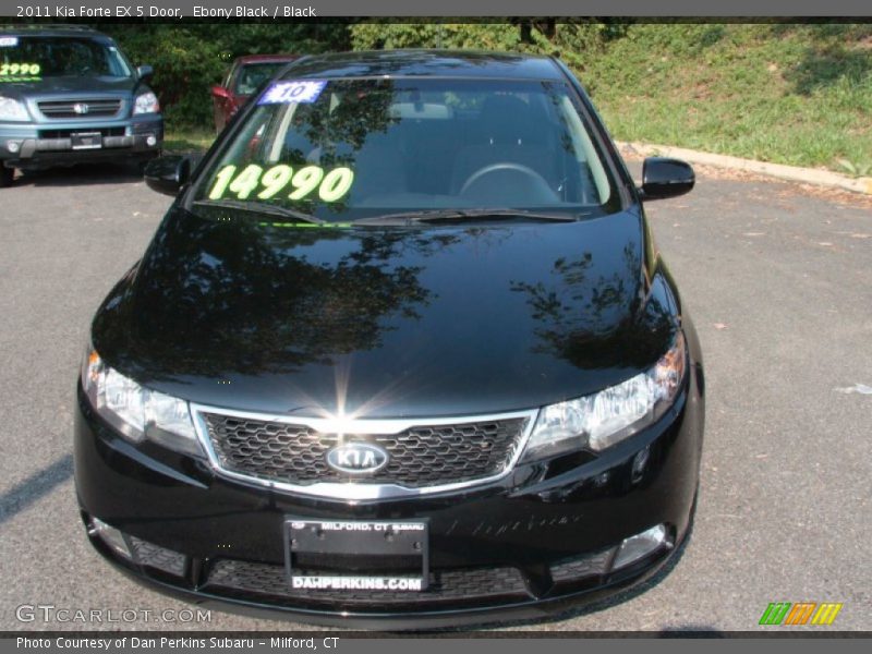 Ebony Black / Black 2011 Kia Forte EX 5 Door
