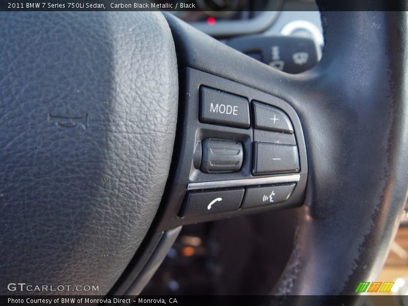 Carbon Black Metallic / Black 2011 BMW 7 Series 750Li Sedan