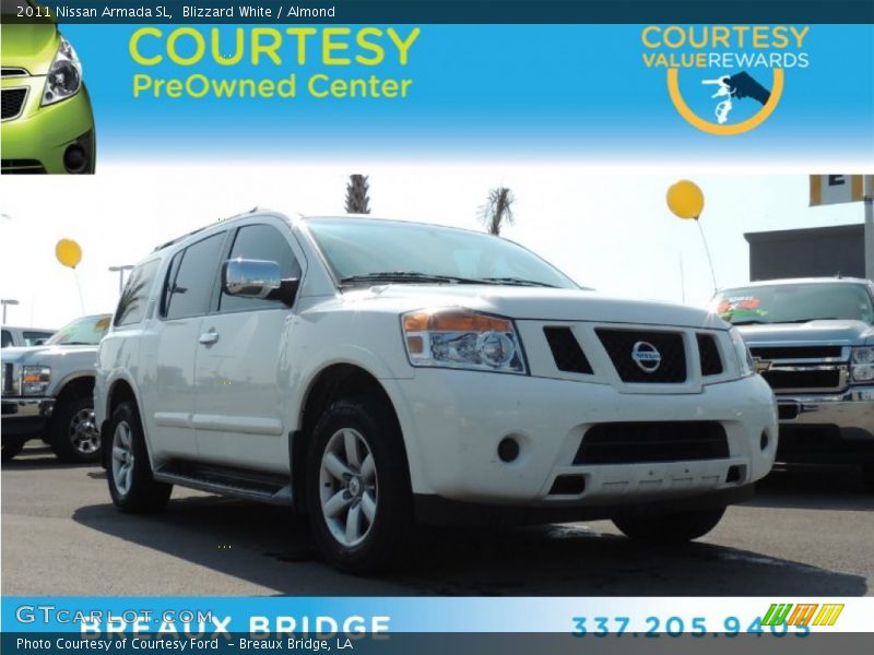 Blizzard White / Almond 2011 Nissan Armada SL