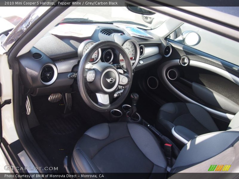 Pepper White / Grey/Carbon Black 2010 Mini Cooper S Hardtop