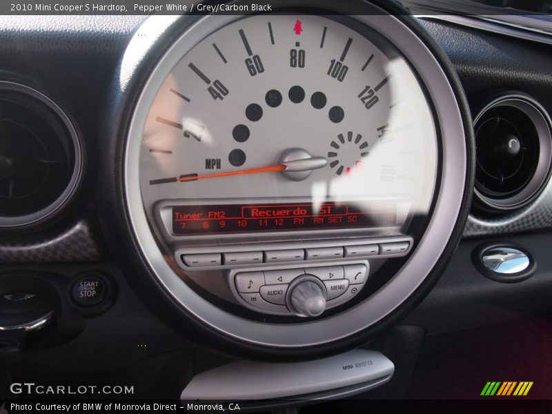 Pepper White / Grey/Carbon Black 2010 Mini Cooper S Hardtop