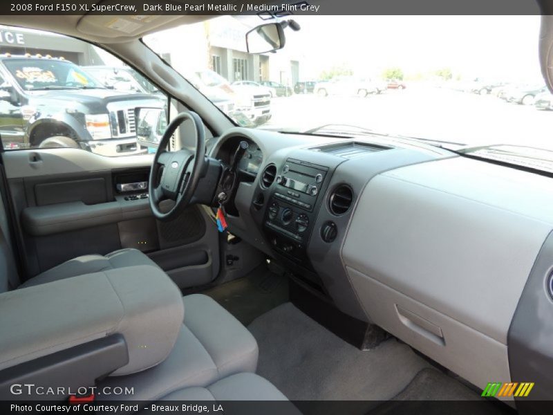 Dark Blue Pearl Metallic / Medium Flint Grey 2008 Ford F150 XL SuperCrew