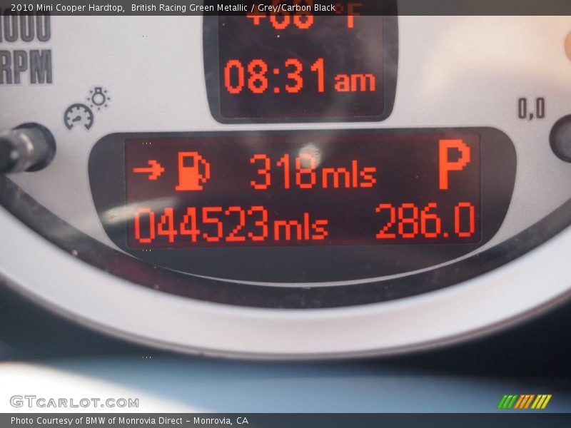 British Racing Green Metallic / Grey/Carbon Black 2010 Mini Cooper Hardtop