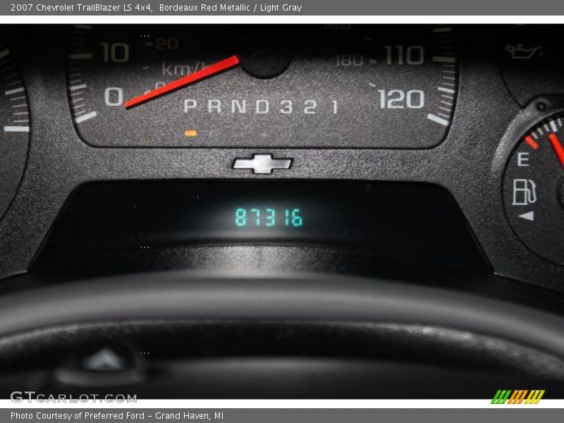 Bordeaux Red Metallic / Light Gray 2007 Chevrolet TrailBlazer LS 4x4