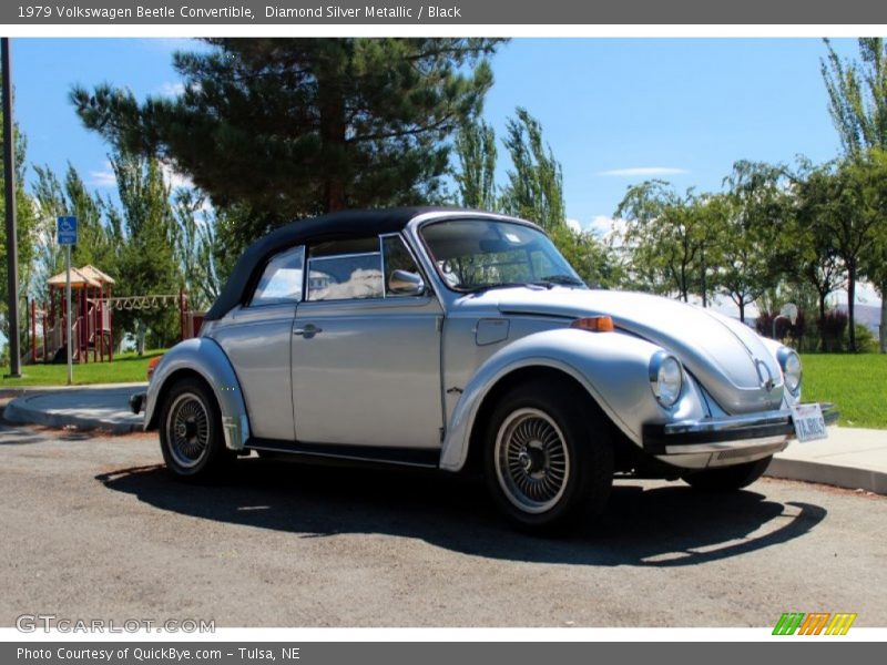 Diamond Silver Metallic / Black 1979 Volkswagen Beetle Convertible