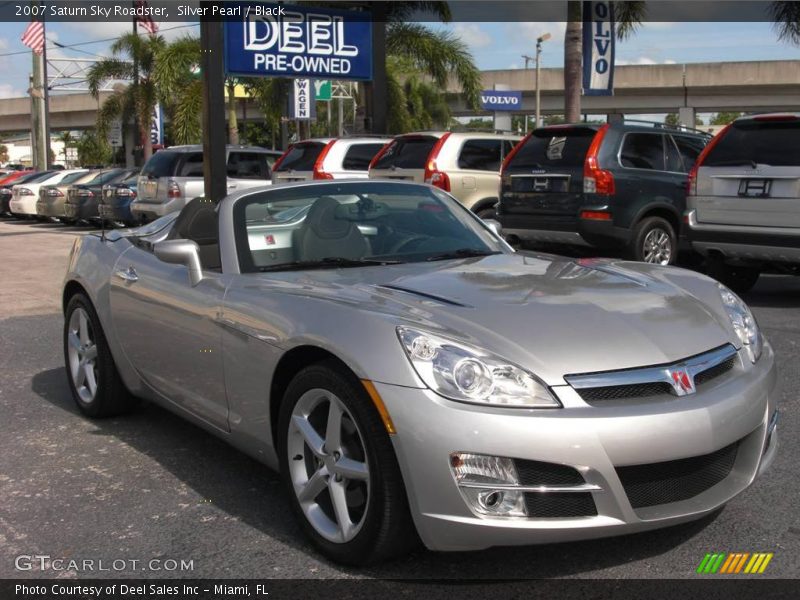 Silver Pearl / Black 2007 Saturn Sky Roadster