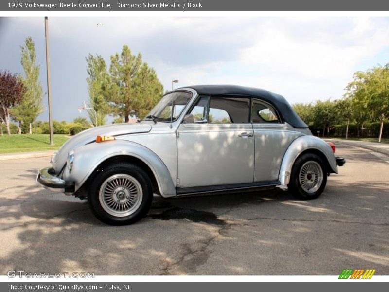 Diamond Silver Metallic / Black 1979 Volkswagen Beetle Convertible