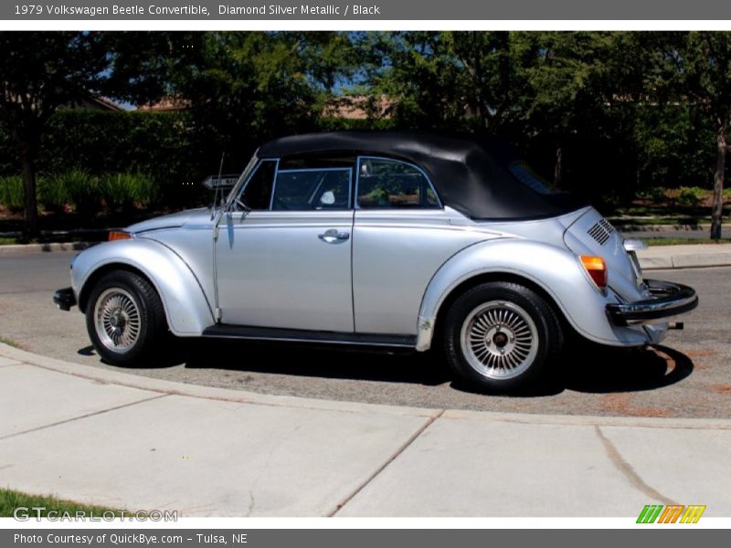 Diamond Silver Metallic / Black 1979 Volkswagen Beetle Convertible