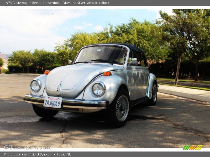 Diamond Silver Metallic / Black 1979 Volkswagen Beetle Convertible