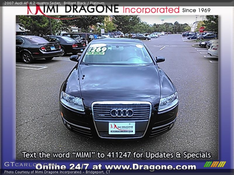 Brilliant Black / Platinum 2007 Audi A6 4.2 quattro Sedan