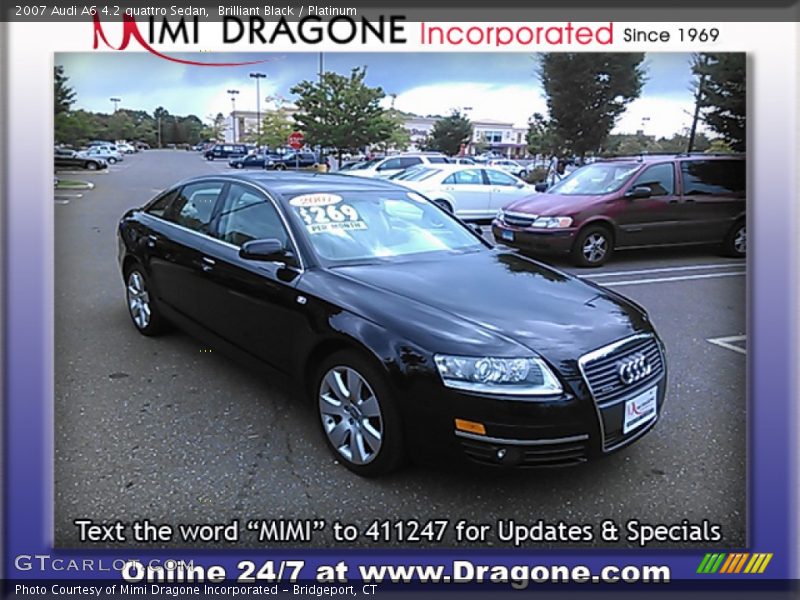 Brilliant Black / Platinum 2007 Audi A6 4.2 quattro Sedan